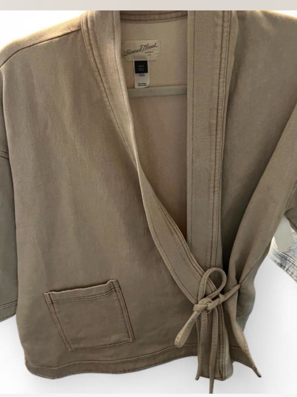 Universal Thread Beige Wrap Jacket Top